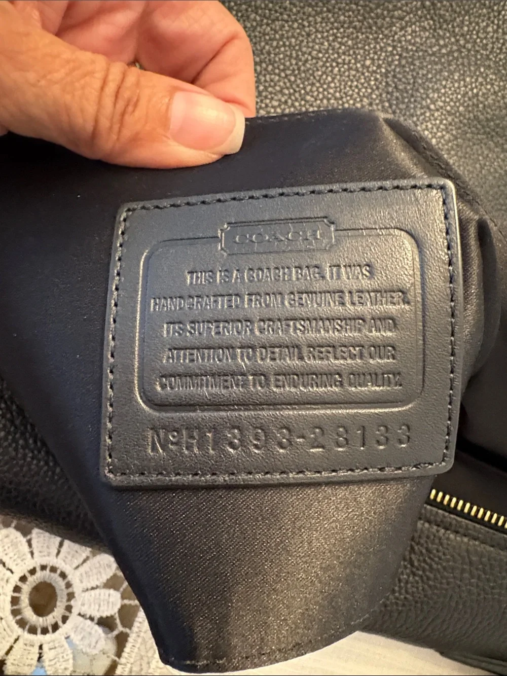 Coach Black Pebbled Leather Satchel with Gold Hardware
